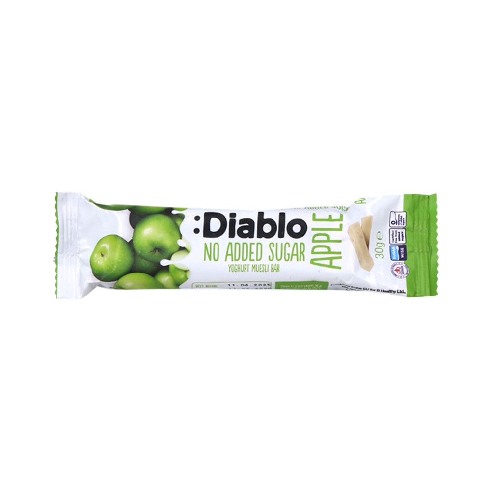 DIABLO BAR YOGHURT APPLE MUESLI SUGAR FREE 30 GM