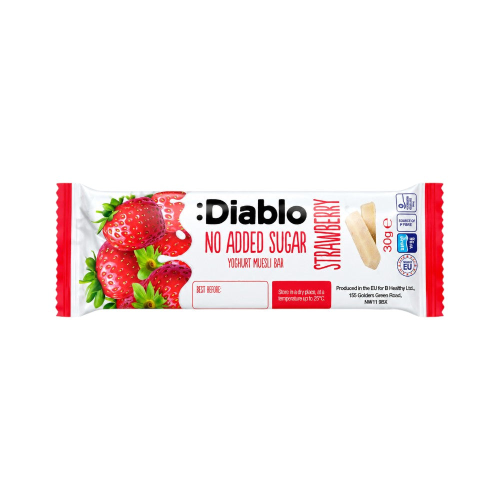 DIABLO BAR YOGHURT STRAWBERRY MUESLI SUGAR FREE 30 GM
