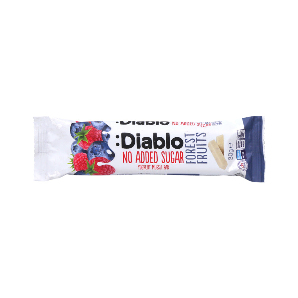 DIABLO BAR YOGHURT FOREST FRUITS MUESLI SUGAR FREE 30 GM