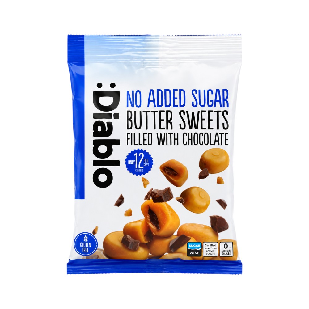 DIABLO BUTTER SWEETS FILLED WITH CHOCOLATE NAS 75 GM