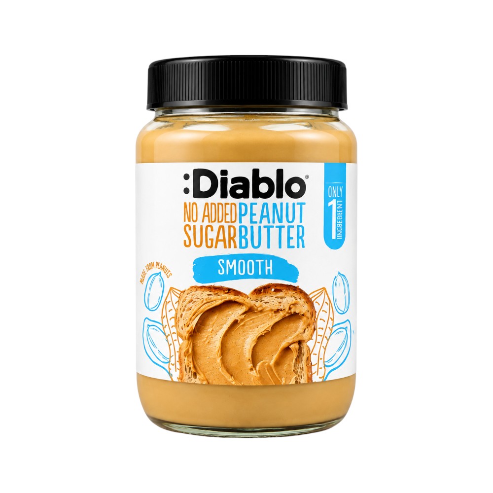 DIABLO PEANUT BUTTER SMOOTH NO ADDED SUGAR 350 GM