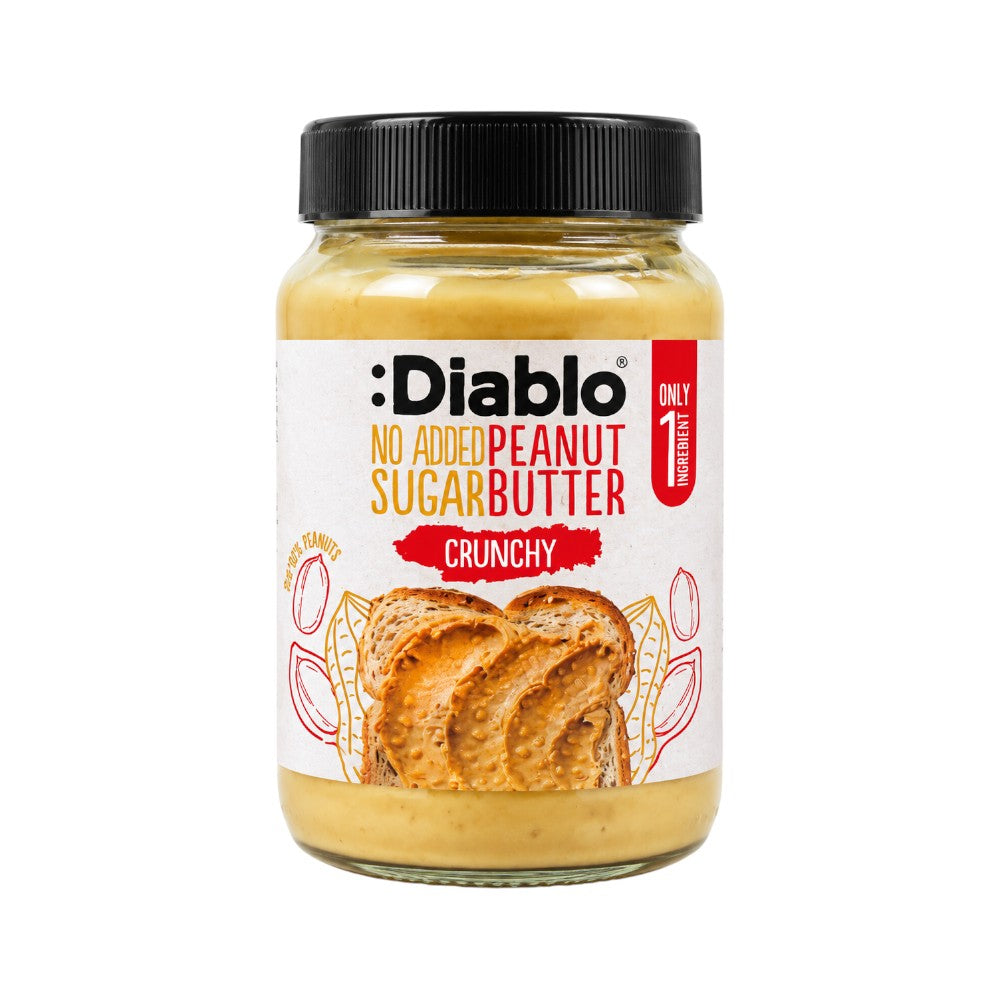 DIABLO PEANUT BUTTER CRUNCHY NO ADDED SUGAR 350 GM