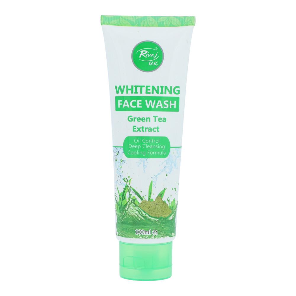 RIVAJ GREEN TEA EXTRACT WHITENING FACE WASH 100 ML – Al-Fatah