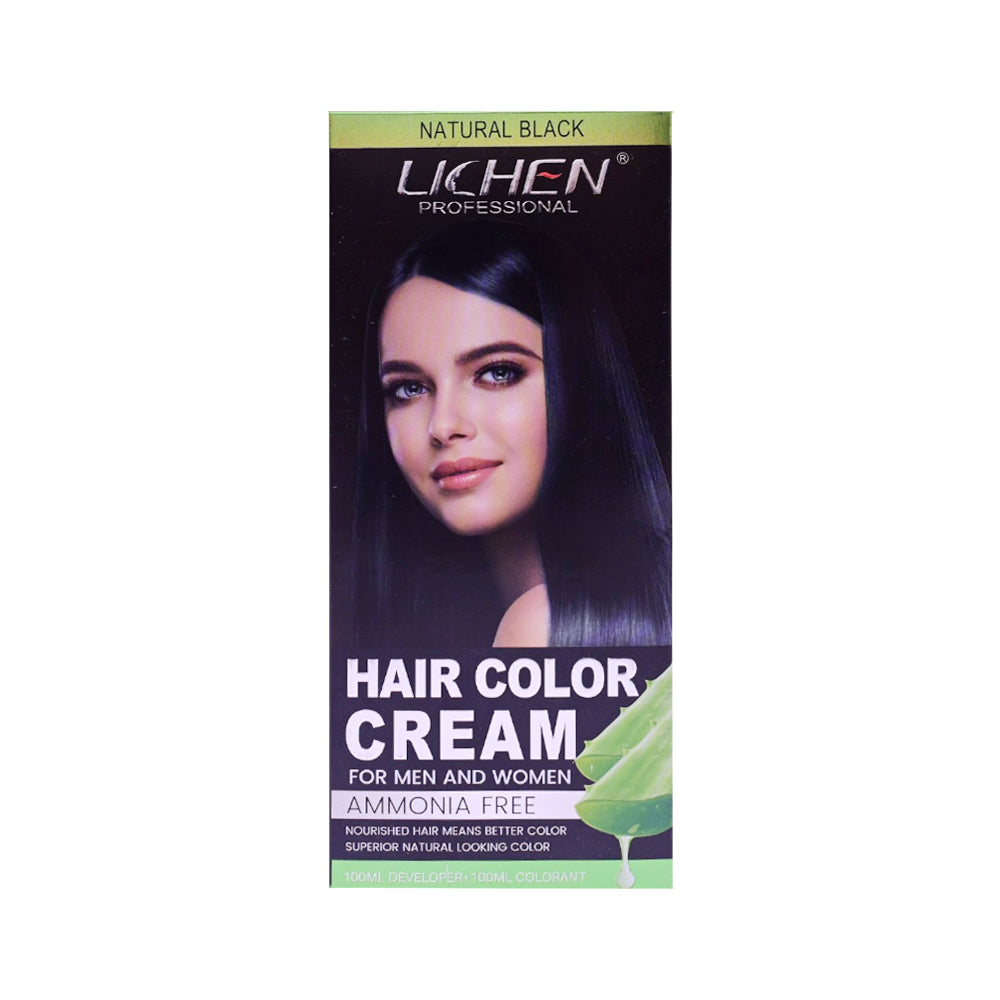 LICHEN HAIR COLOUR CREAM BLACK 200ML