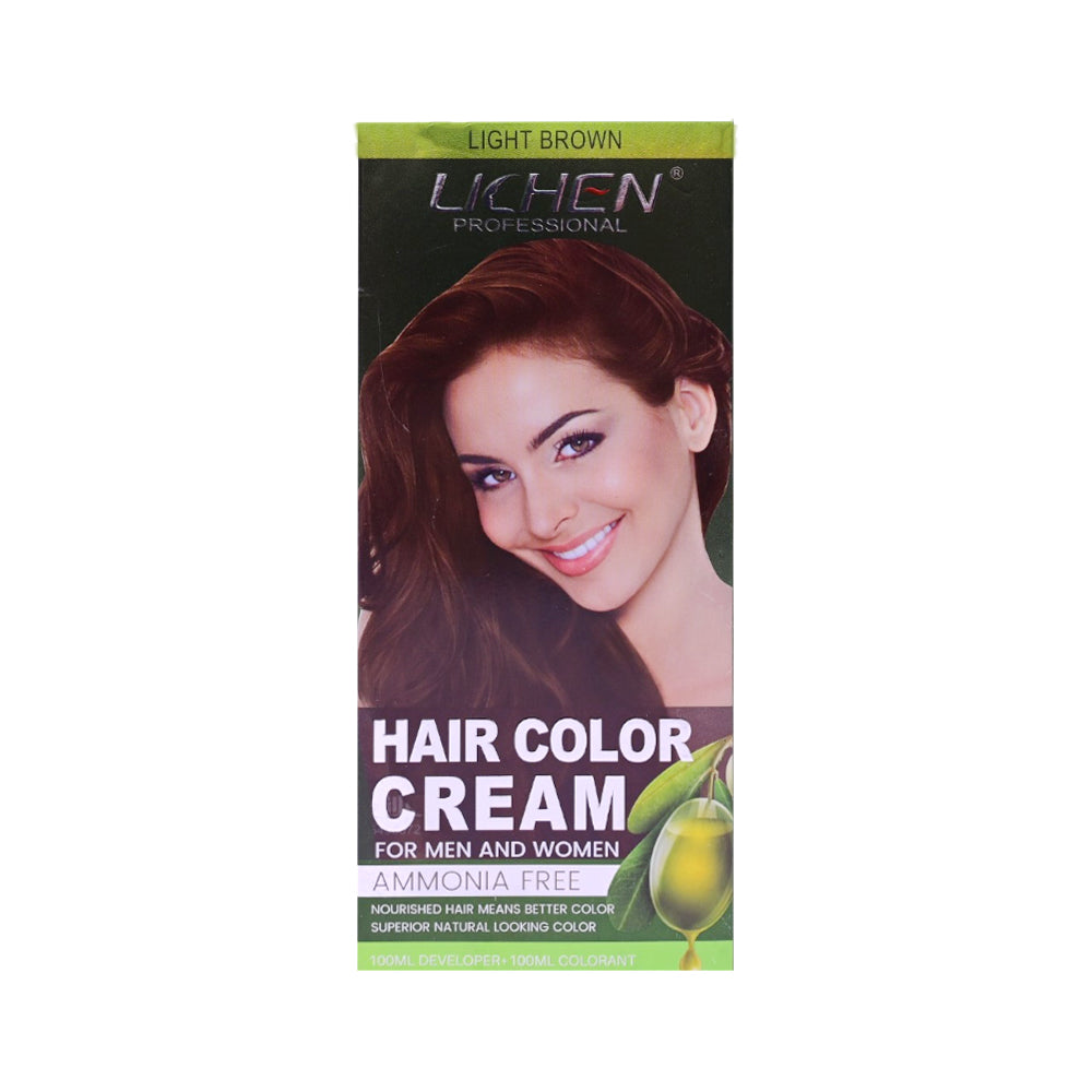 LICHEN HAIR COLOUR CREAM LIGHT-BROWN 200ML