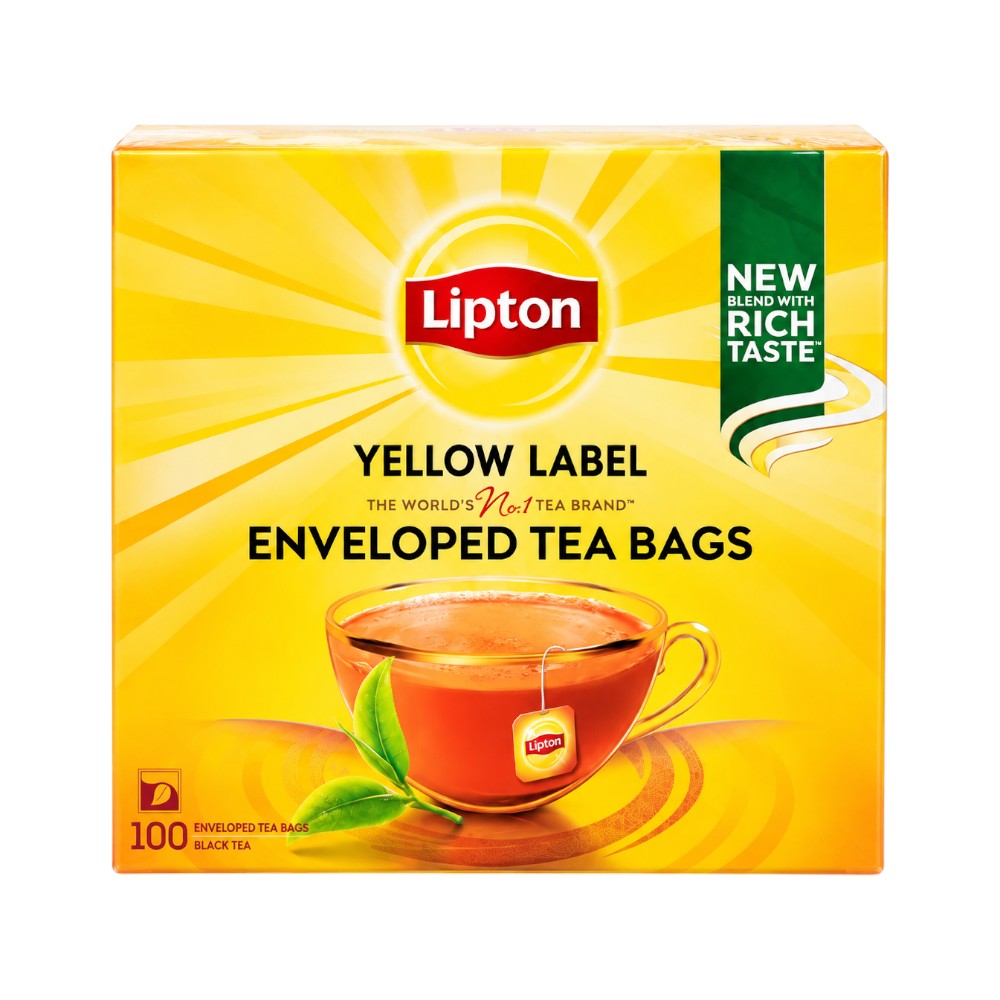 LIPTON YELLOW LABLE ENVELOPED TEA BAGS 100