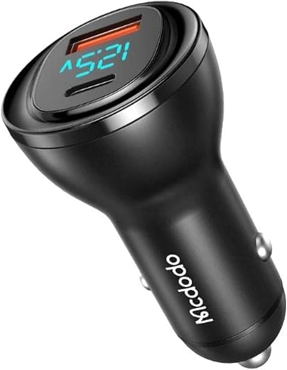 95W USB-A + USB-C Digital Display PD Car Charger
