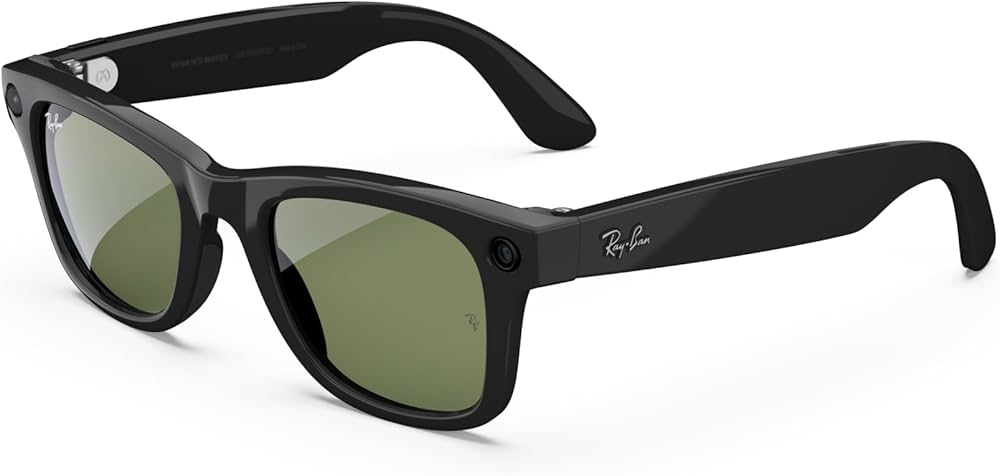 RAYBAN META SUNGLASS SHINE BLACK G15 GREEN GEN1 RW4006