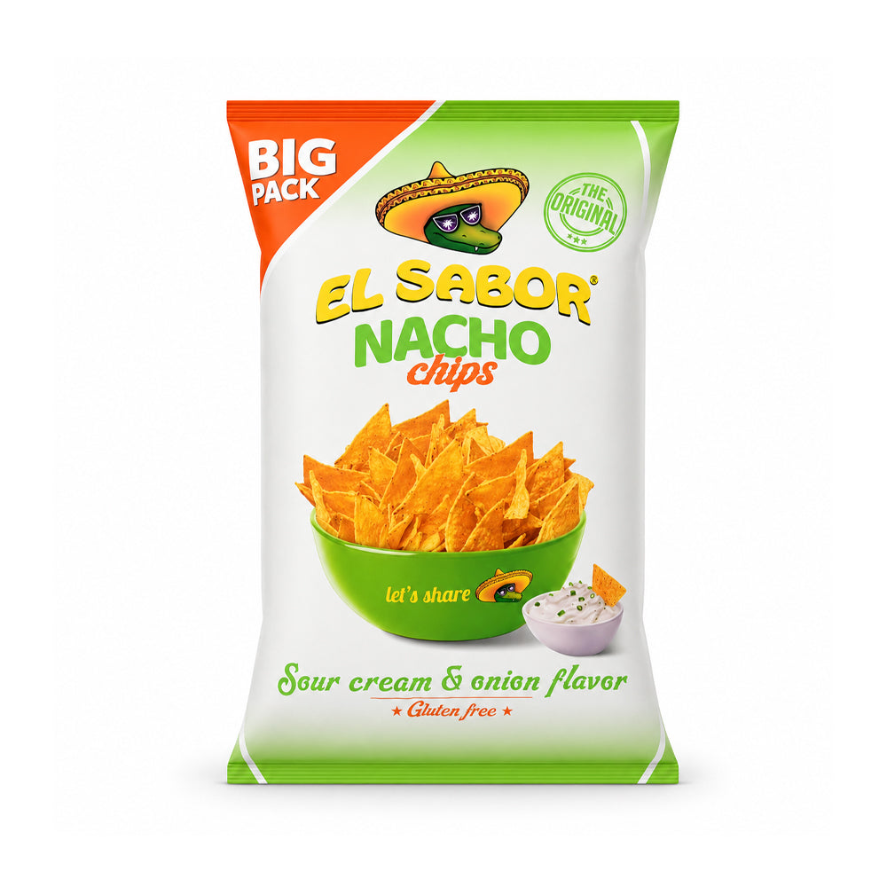 ELSABOR NACHO CHIPS SOUR CREAM & ONION 180 GM