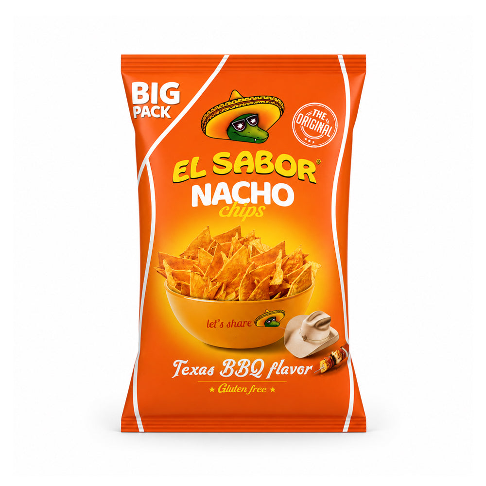 EL SABOR NACHO CHIPS BBQ TEXAS FLAVOUR 180 GM