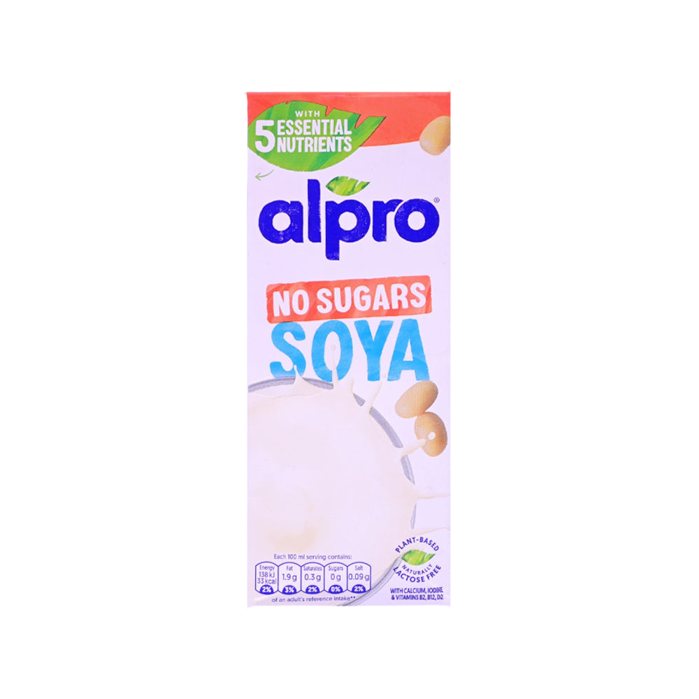 ALPRO MILK SOYA WITH ESSENTIAL NUTRIENTS NO SUGAR 1LTR