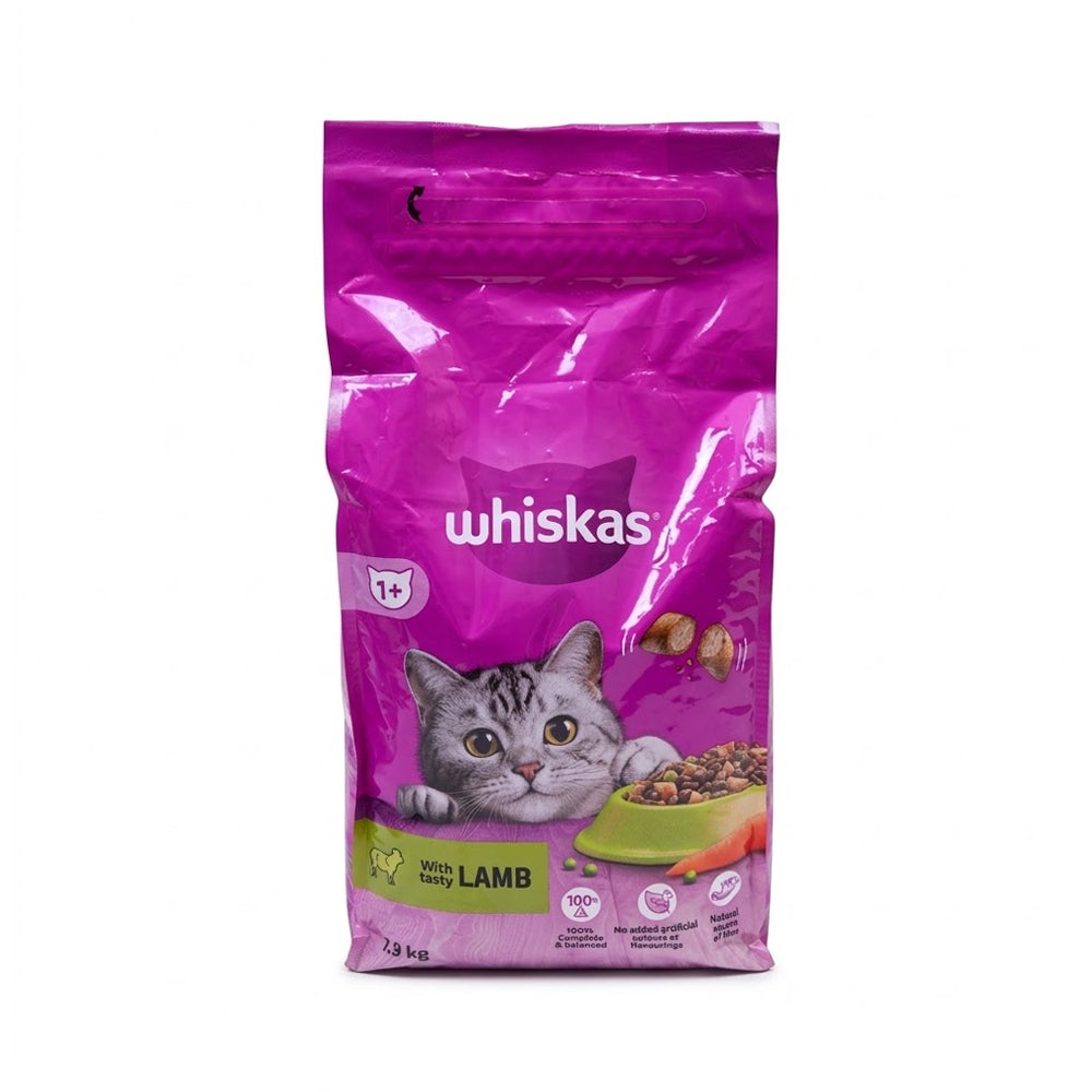 WHISKAS CAT FOOD WITH TASTY LAMB +1 YEAR 2 KG