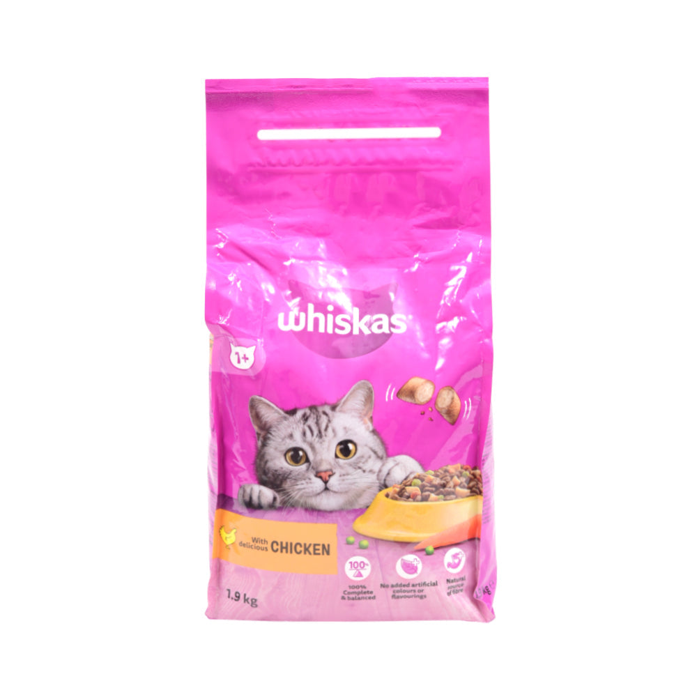 WHISKAS CAT FOOD POUCH CHICKEN 1+YEAR 1.9 KG