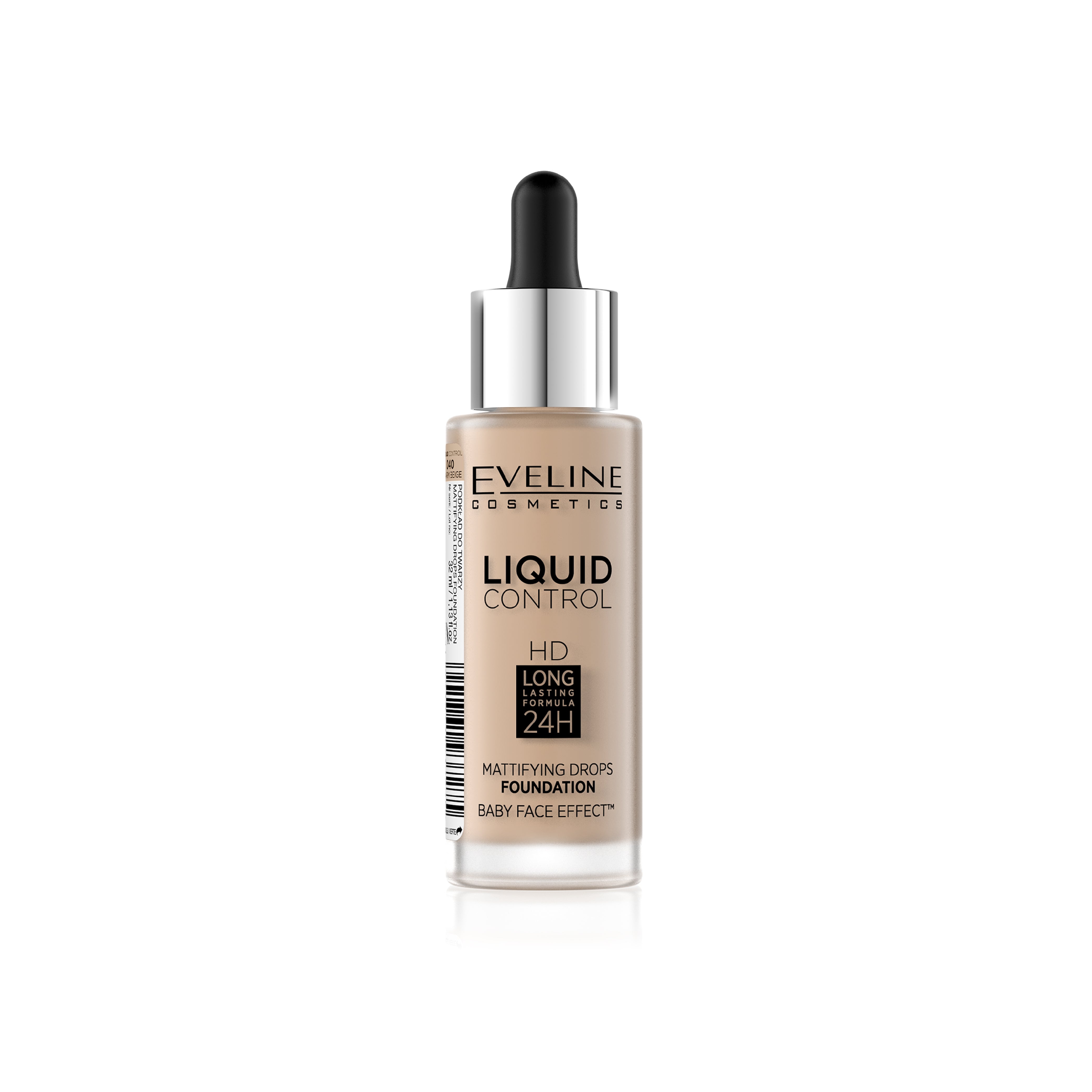 EVELINE LIQUID CONTROL MATTIFYING DROPS FOUNDATION 40