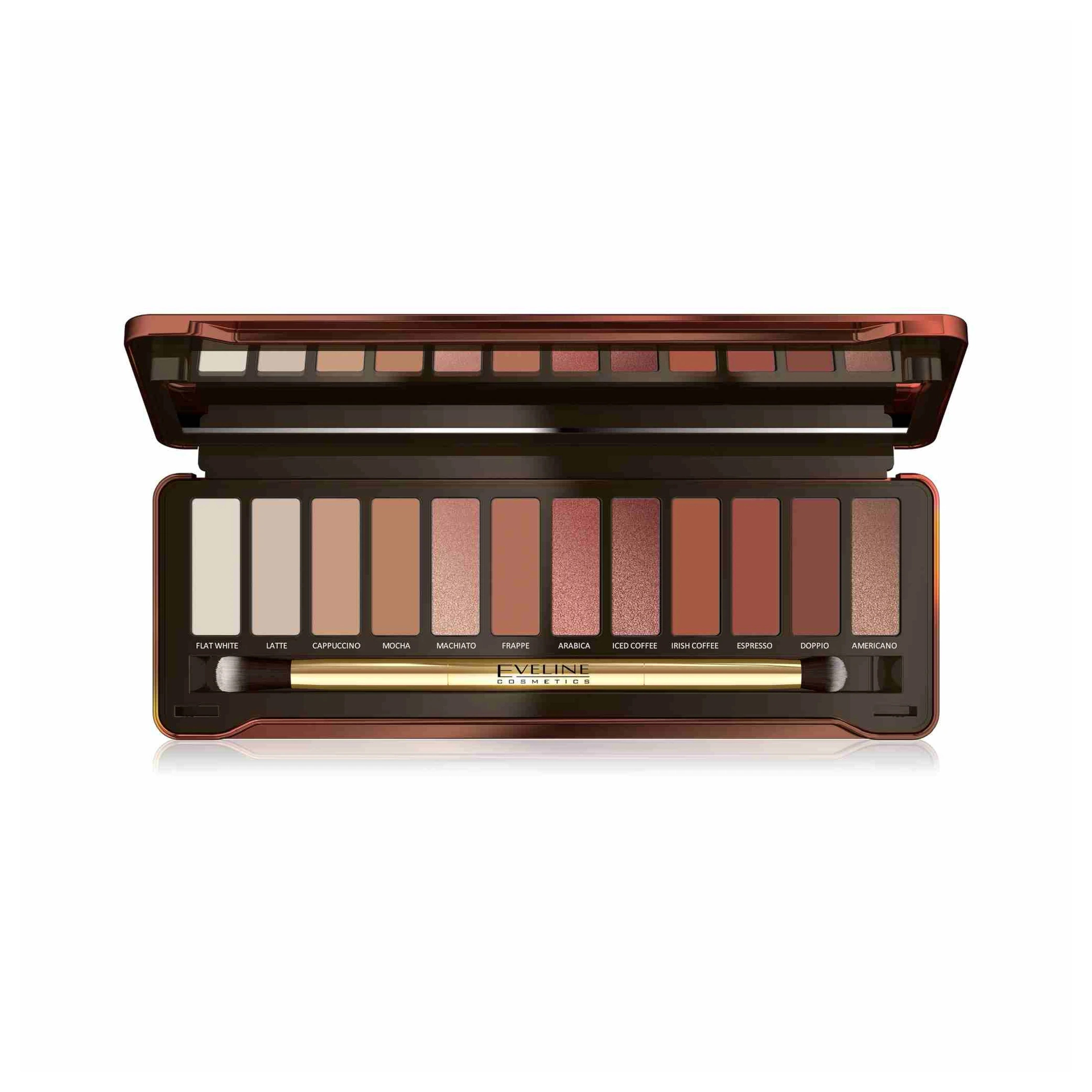 EVELINE CHARMING MOCHA EYESHADOW PALETTE 12 GM