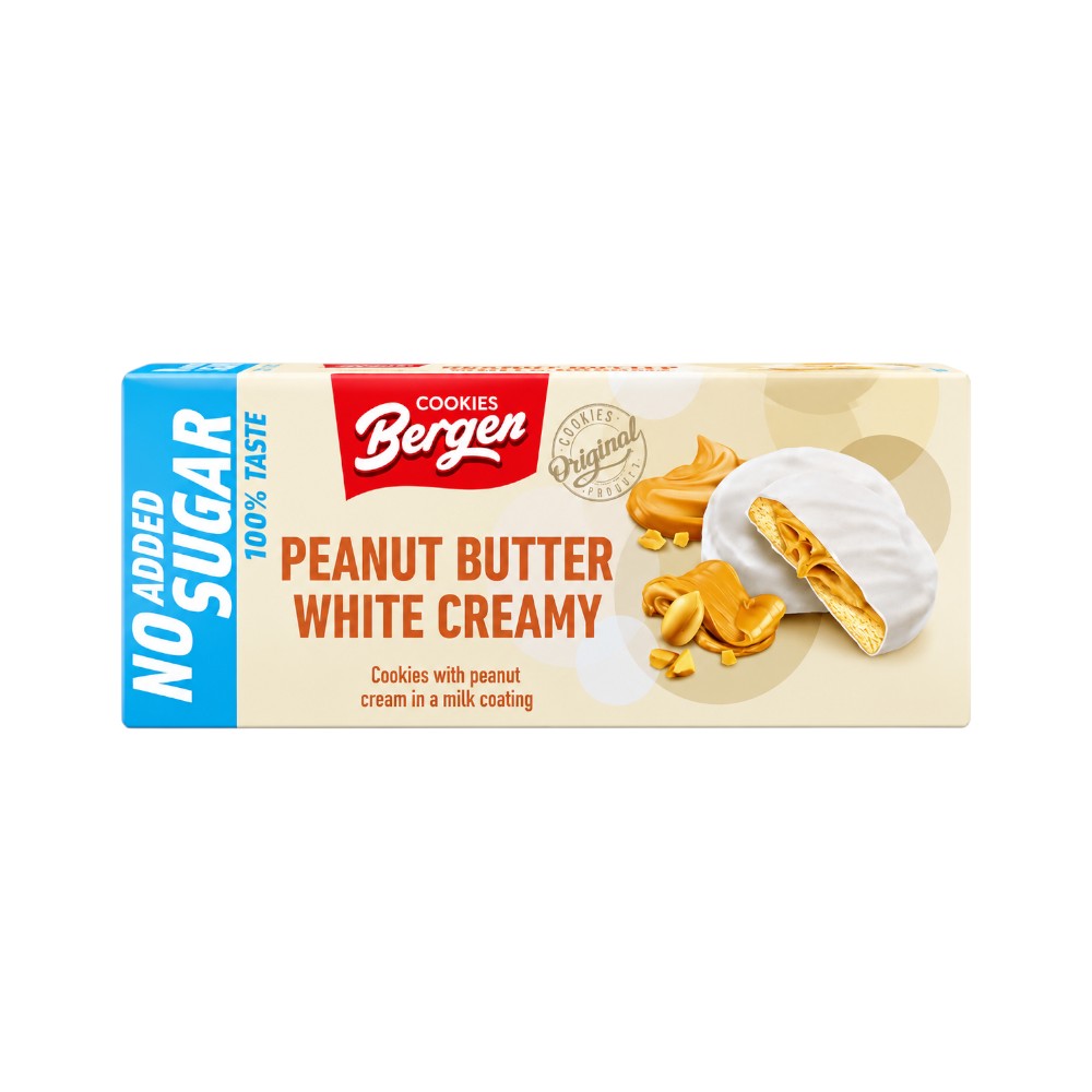 BERGEN NO ADDED SUGAR PEANUT BUTTER COOKIES 128 GM