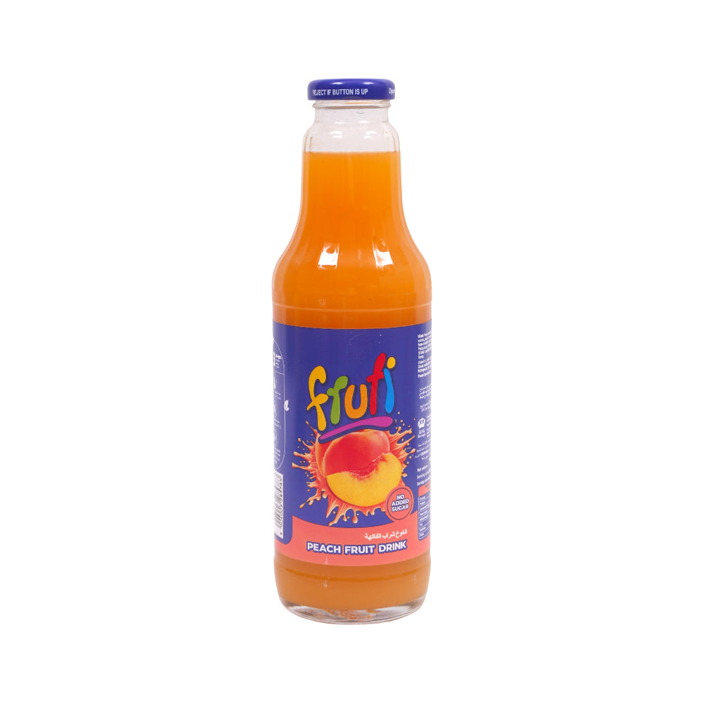 FRUTI PEACH DRINK GLASS BOTTLE 750 ML
