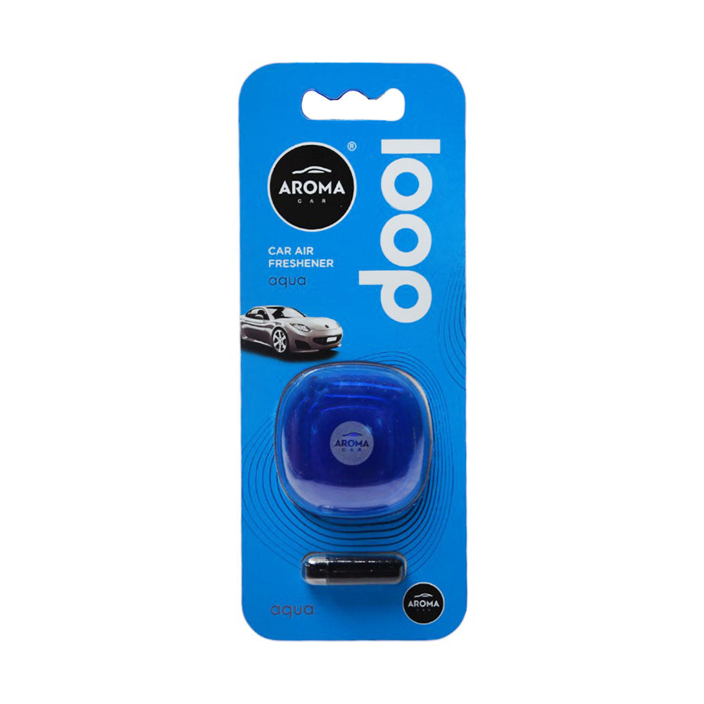 AROMA CAR AIR FRESHENER LOOP GEL AQUA