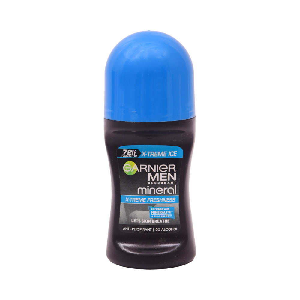 GARNIER MEN MINERAL ROLL ON XTREME ICE FRESHENES72H 50 ML