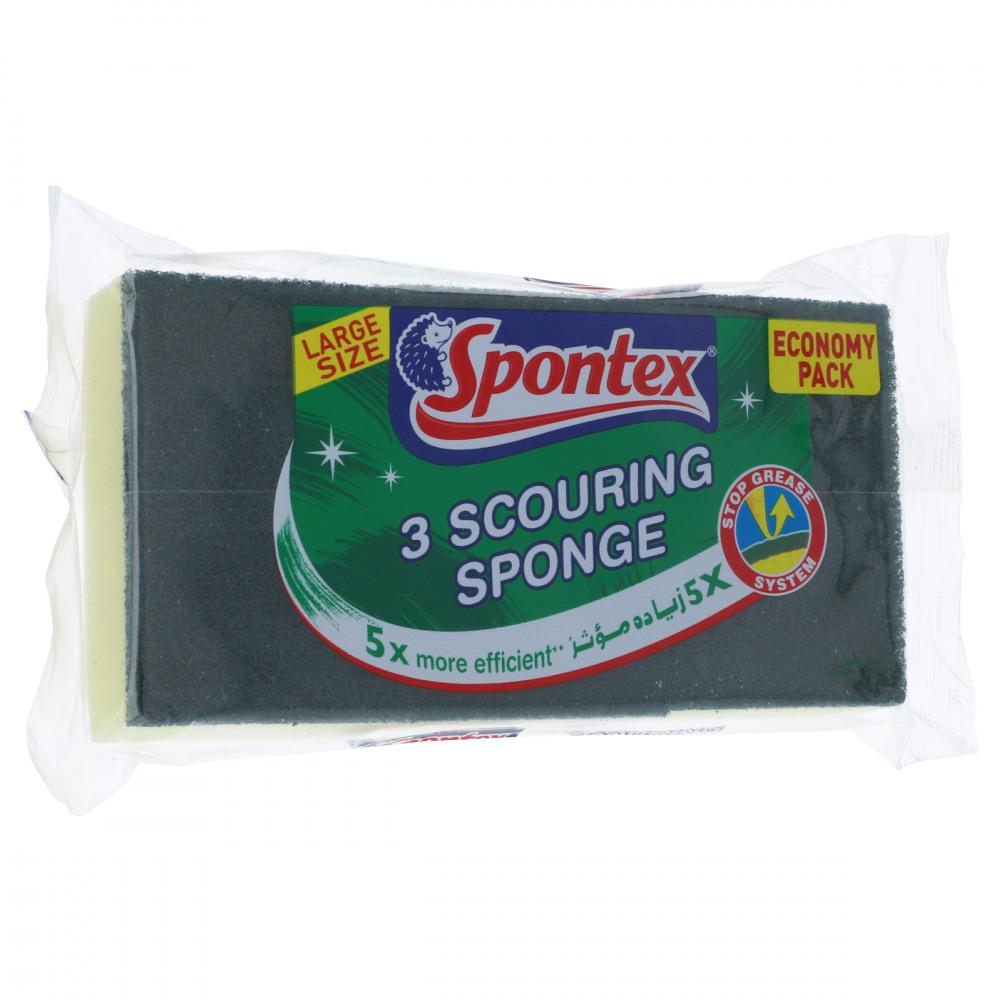 SPONTEX 3 SCOURING SPONGE LARGE SIZE