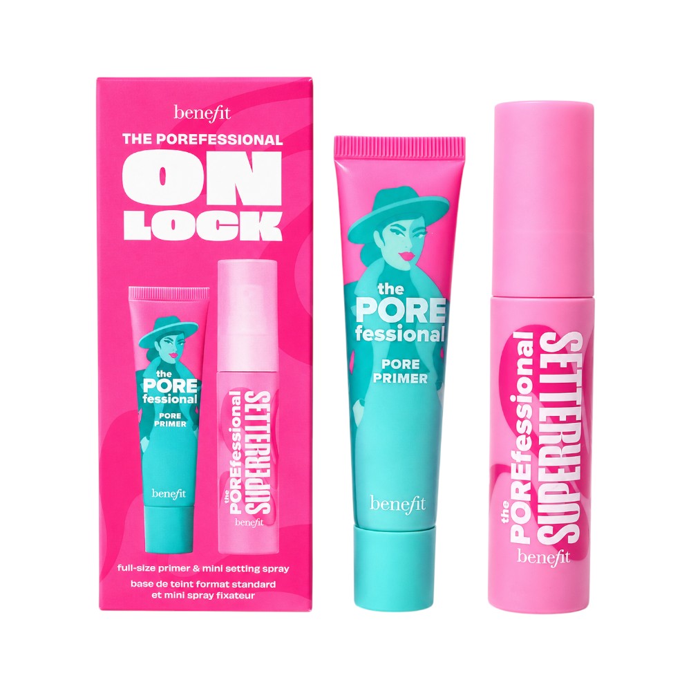 BENEFIT ON LOCK PRIMER+SETTING SPRAY PACK OF 2