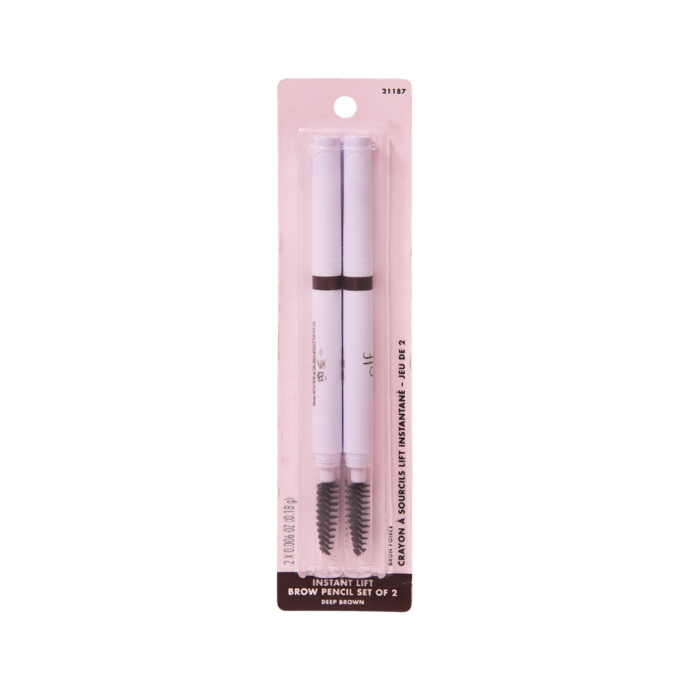 ELF INSTANT LIFT BROW PENCIL SET OF 2 DEEP BROWN