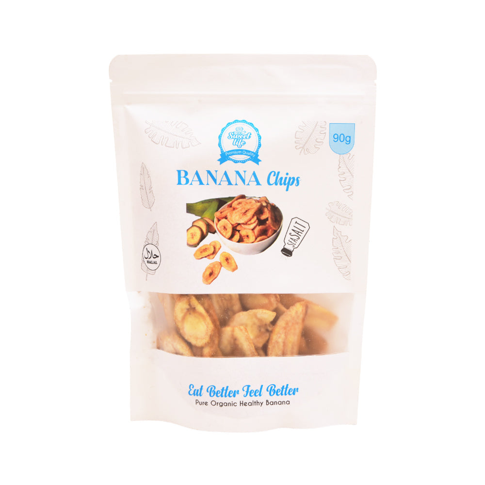 BANANA CHIPS SEA SALT PURE ORGANIC HEALTHY BANANA 90 GM