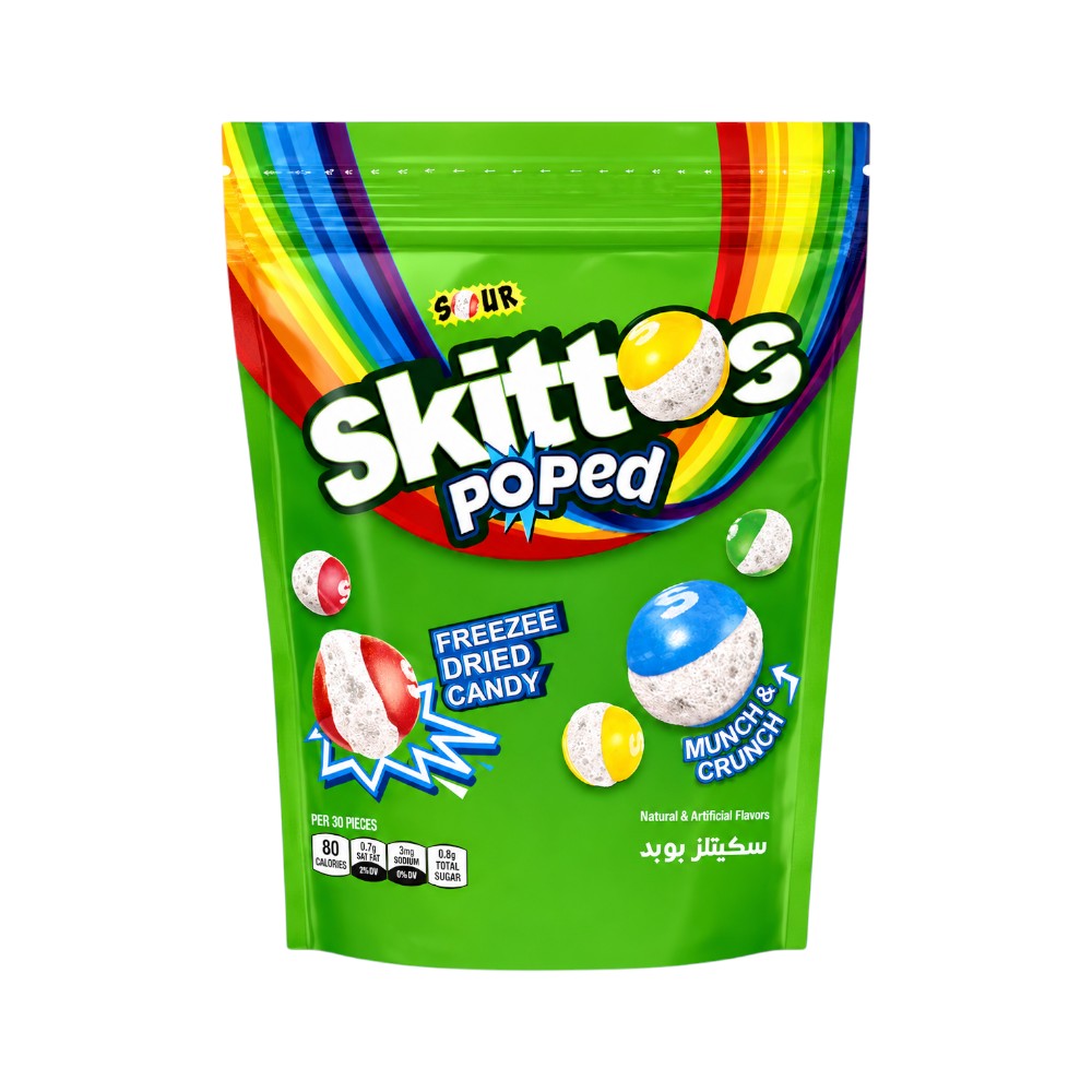 SKITTOS POPED CANDY SOUR 70 GM