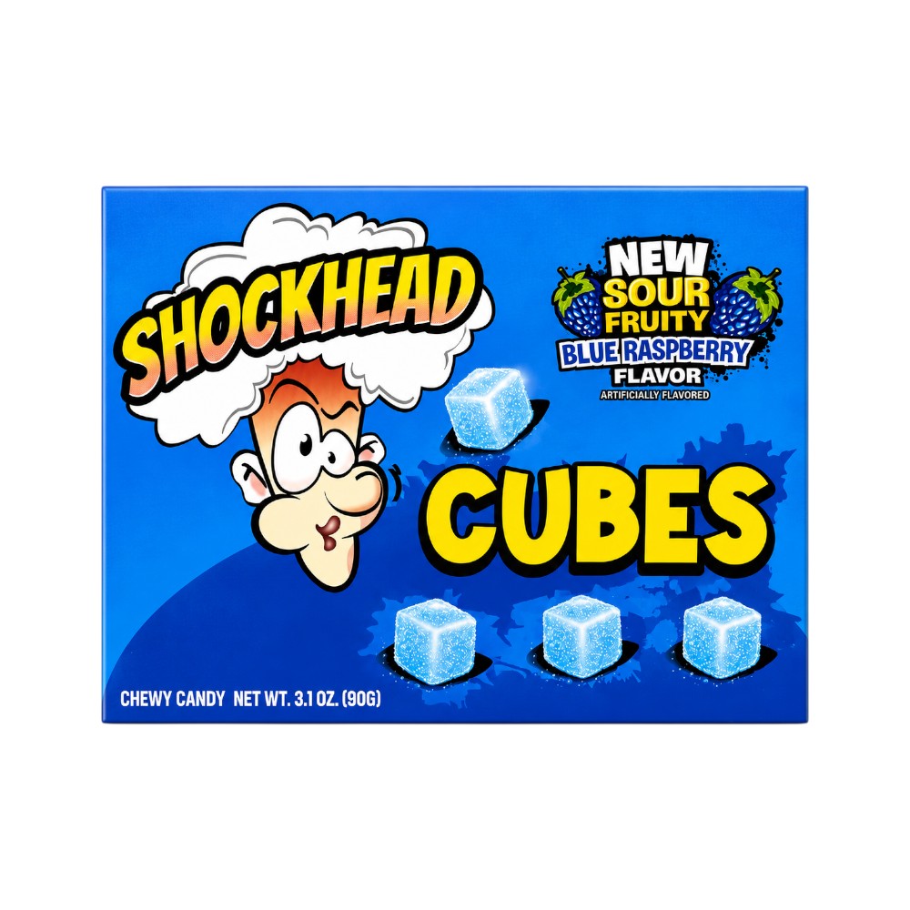 SHOCKHEAD CUBE JELLY SOUR BLUE RASPBERRY 90 GM