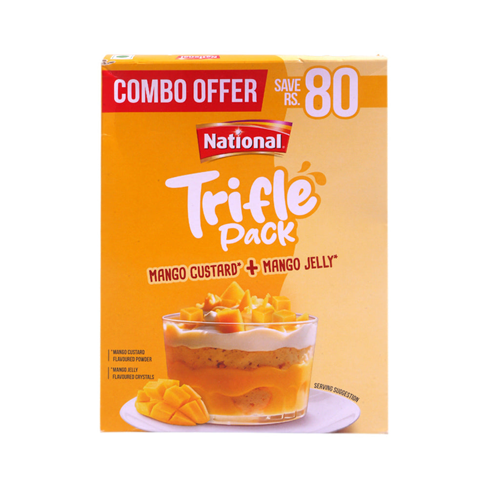 NATIONAL TRIFLE PACK MANGO CUSTARD+MANGO JELLY 355GM PROMO P