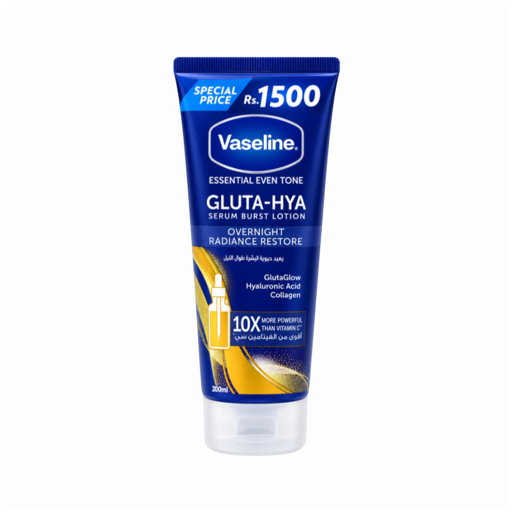 VASELINE GLUTA-HYA SERUM BURST OVERNIGHT LOTION  200ML