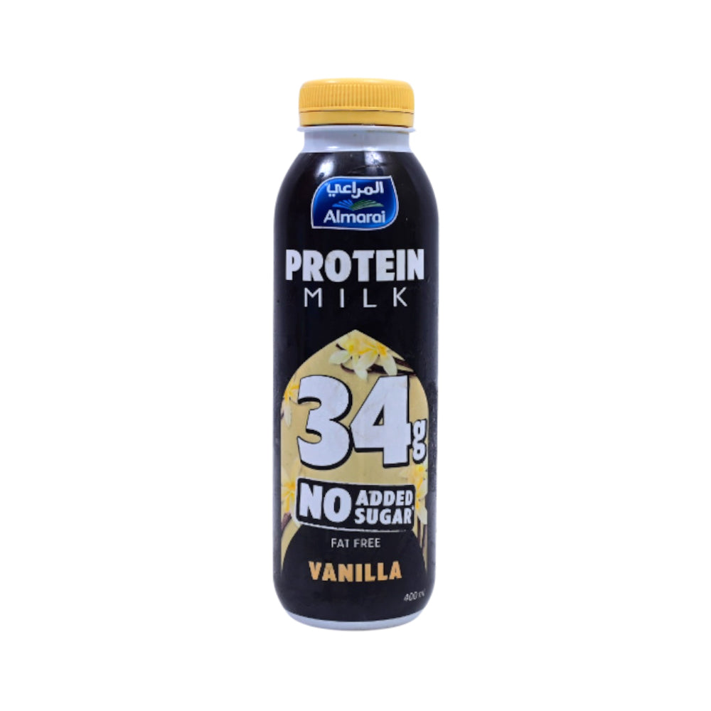 AL MARAI PROTEIN MILK VANILLA FAT FREE 400 ML