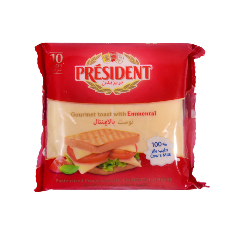 PRESIDENT TOAST WITH CHEDDAR 10 SLICES 200 GM