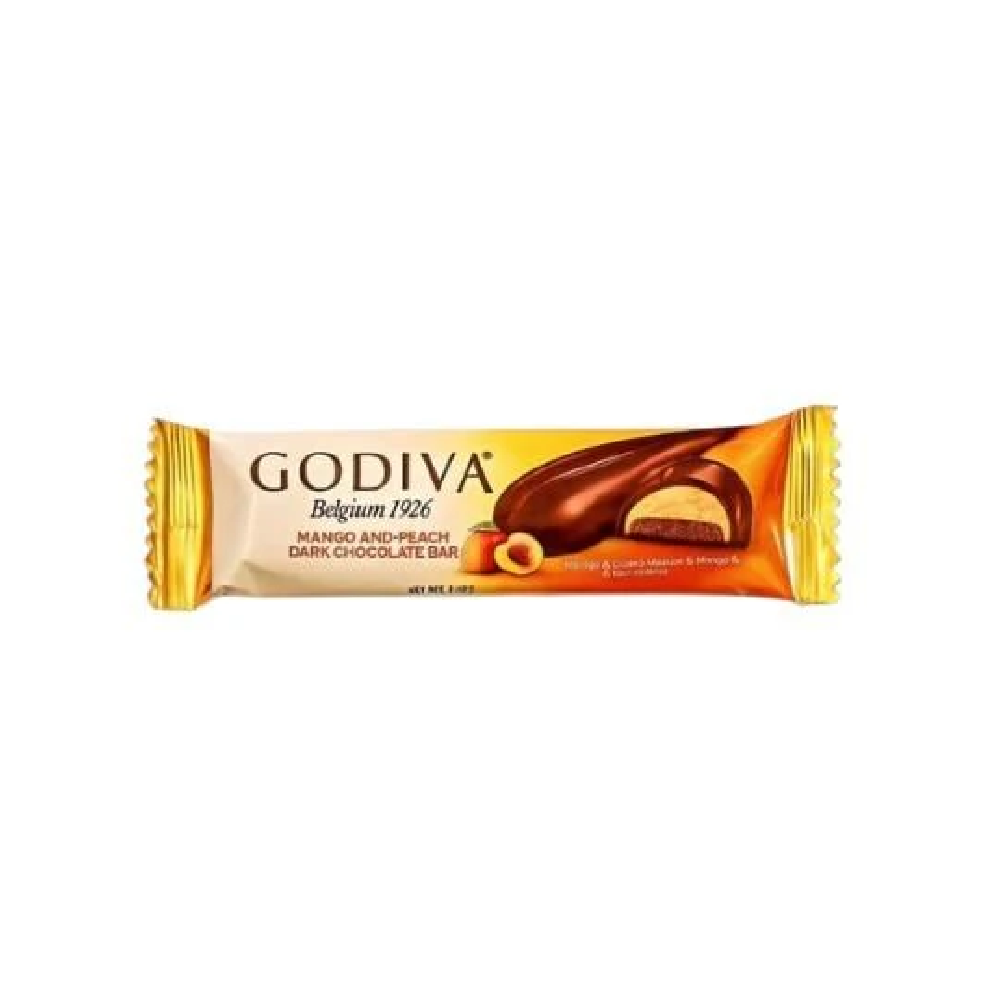 GODIVA BELGIUM CHOCOLATE BAR MANGO & PEACK DARK 35 GM