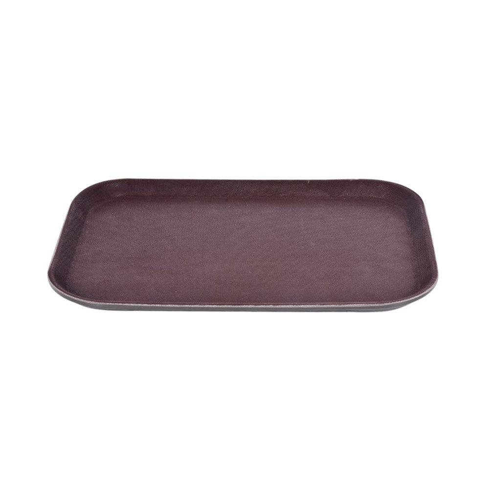 TRAY NON SLIP RECT BROWN C2013440