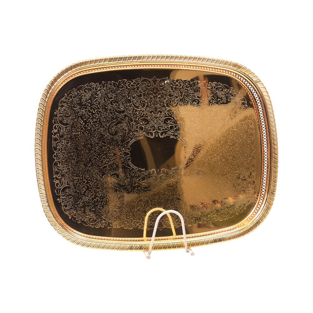 TRAY ZOLTEN RECTANGULAR GOLDEN-SILVER ZL2013643