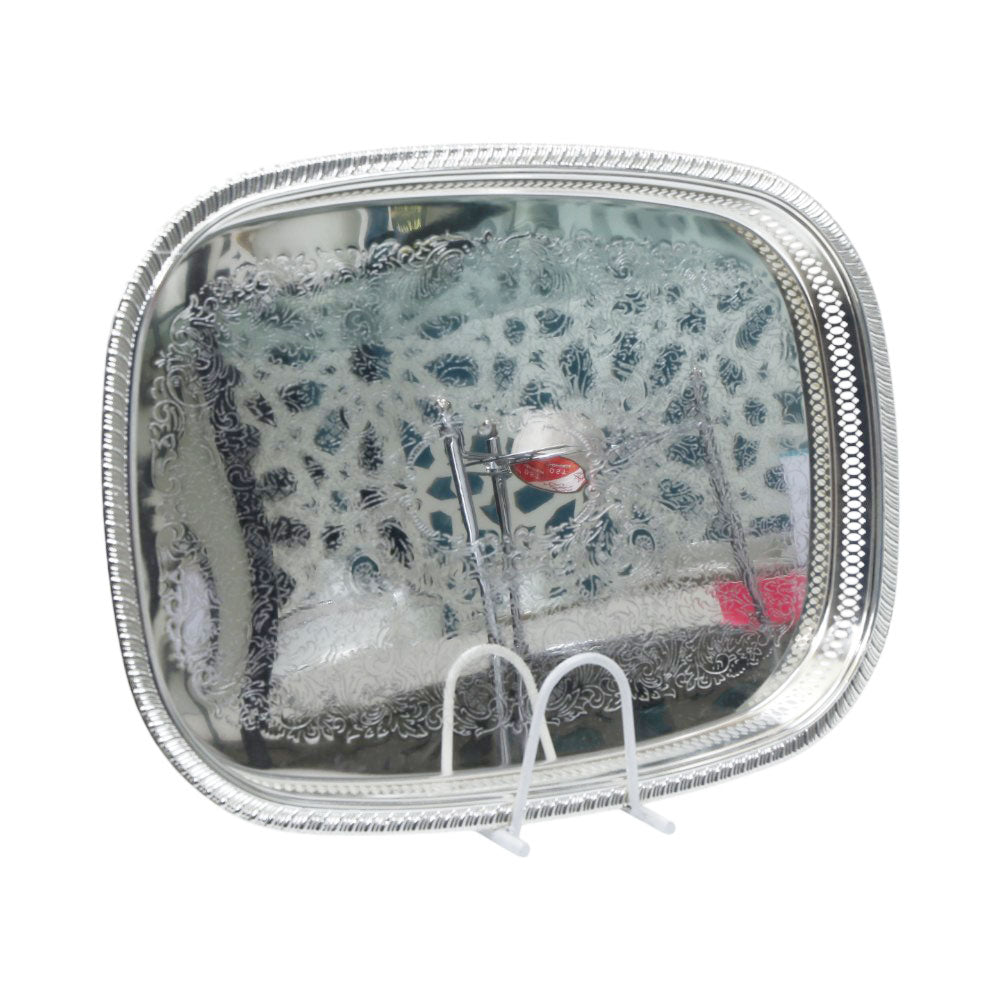 TRAY ZOLTEN RECT SILVER ZL2013648
