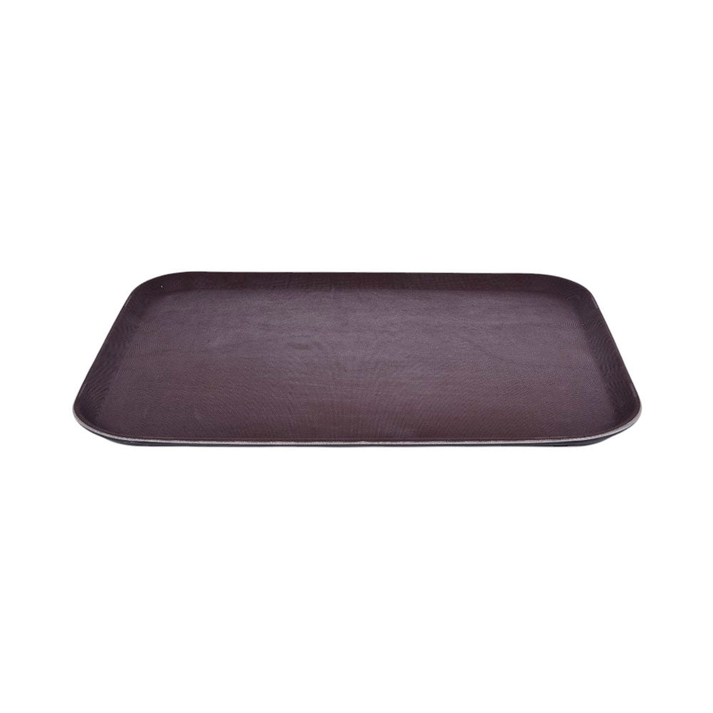 TRAY NON SLIP RECT BROWN C2013743
