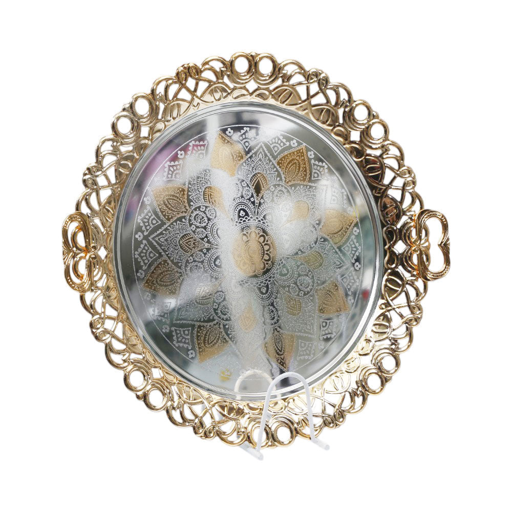 TRAY ZOLTEN ROUND GODLEN ZL2013792