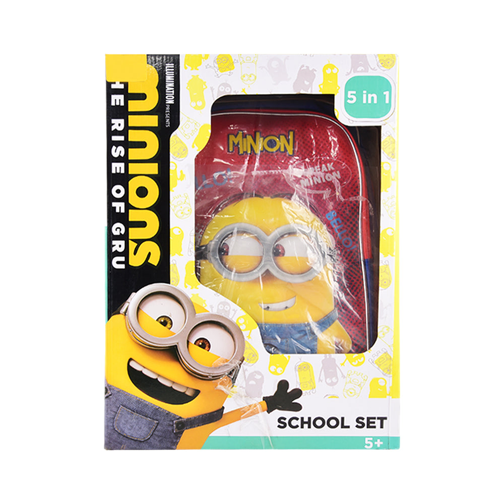 MNST2291-18 SIMBA MINNIION SCHOOL BAG SET 5IN1 D