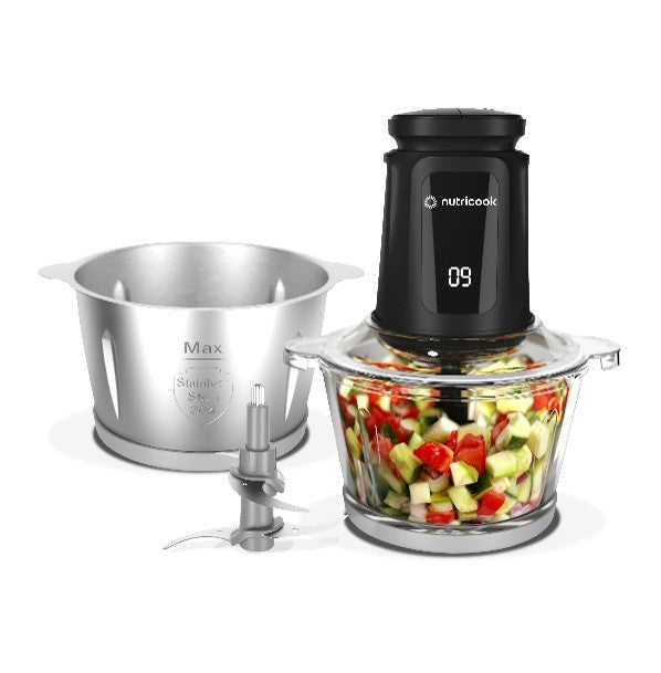 NUTRICOOK 2L CHOPPER SS & GLASS NC-CH2000
