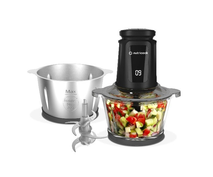 NUTRICOOK 3L CHOPPER SS & GLASS NC-CH6000