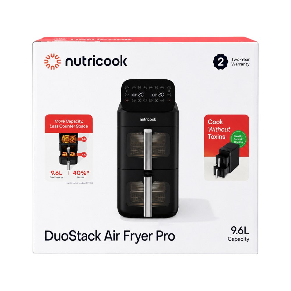 NUTRICOOK AIR FRYER DUOSTACK BLACK 9.6L NC-AFDS330