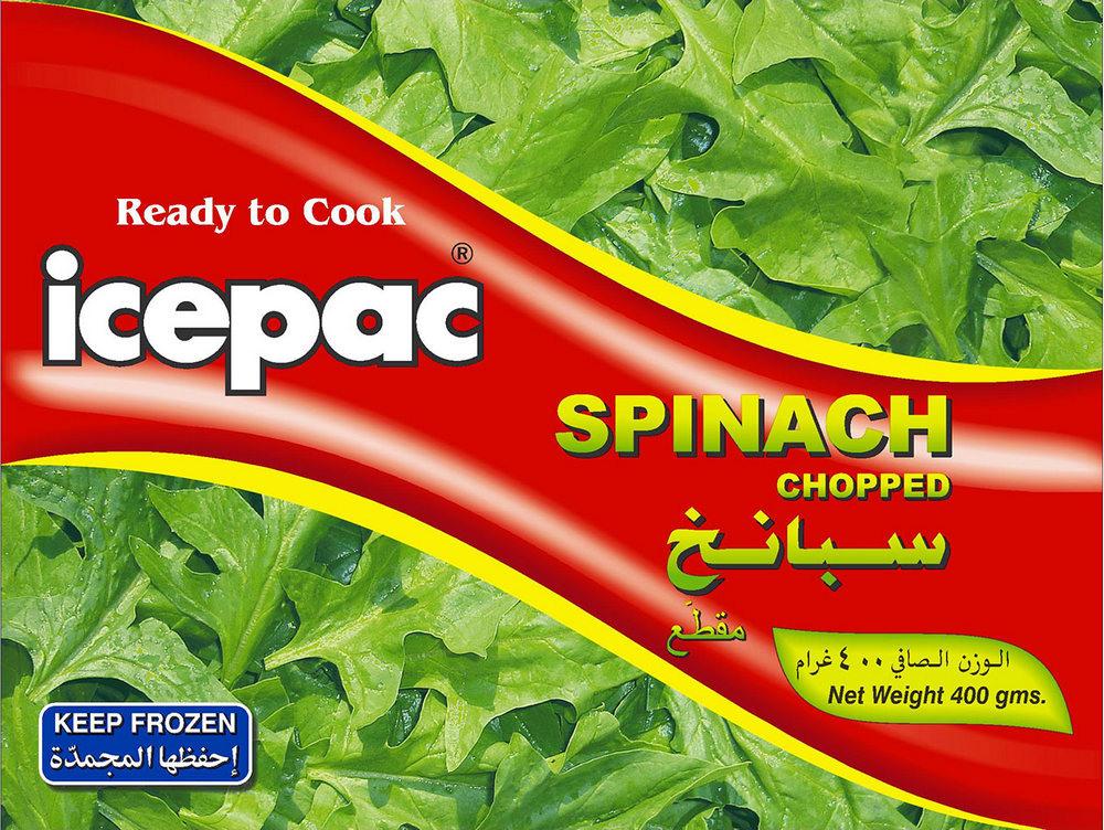 ICEPAC SPINACH CUT 1KG BASIC