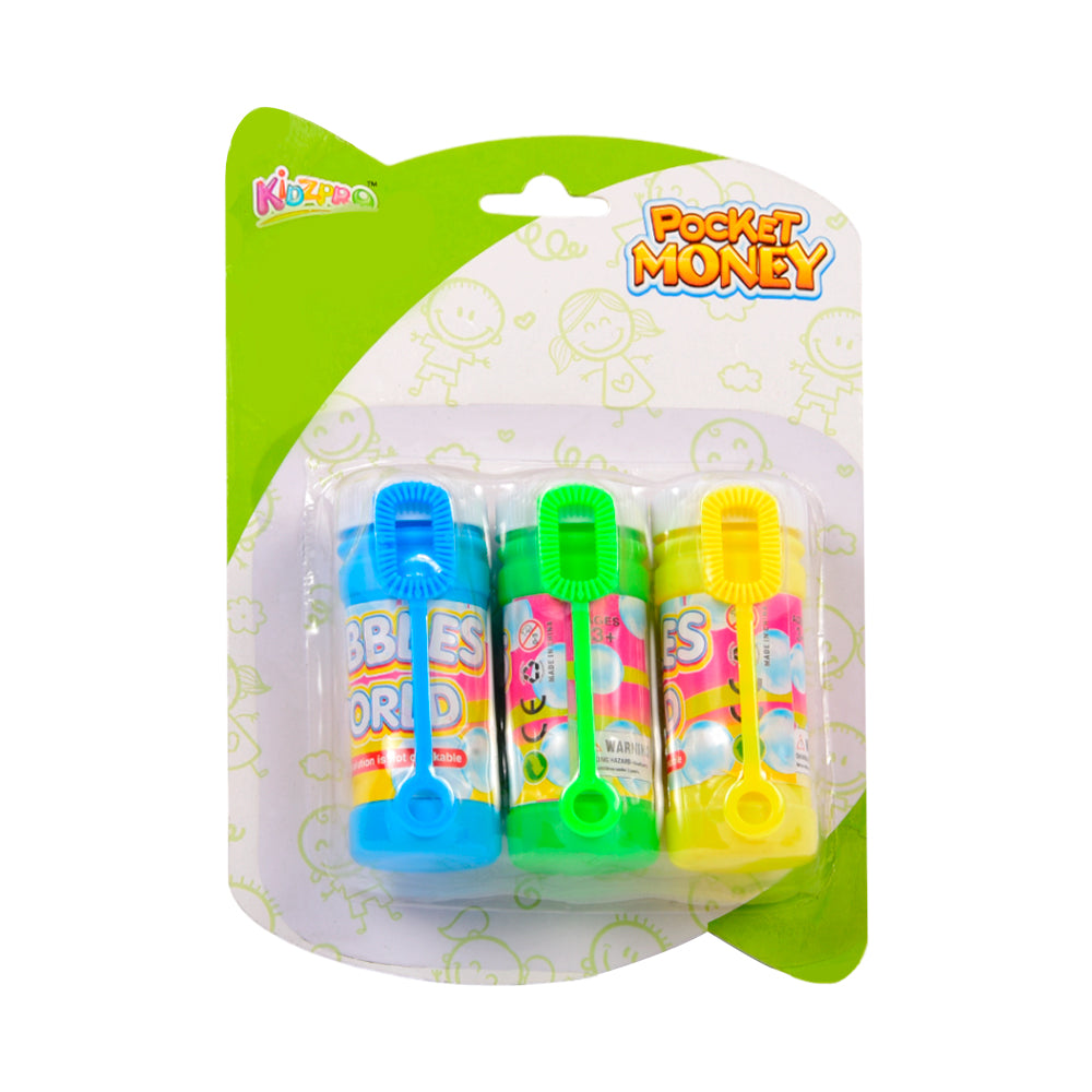 858-19 KIDZPRO POCKET MONEY BUBBLE BOTTLE SET 3PC