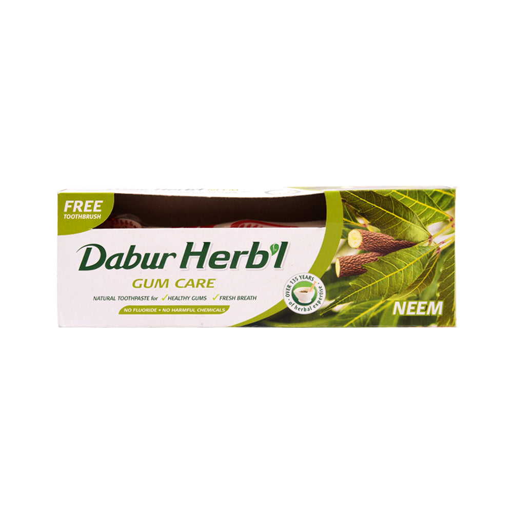 DABUR HERBAL TOOTH PASTE WITH FREE BRUSH NEEM 150 GM