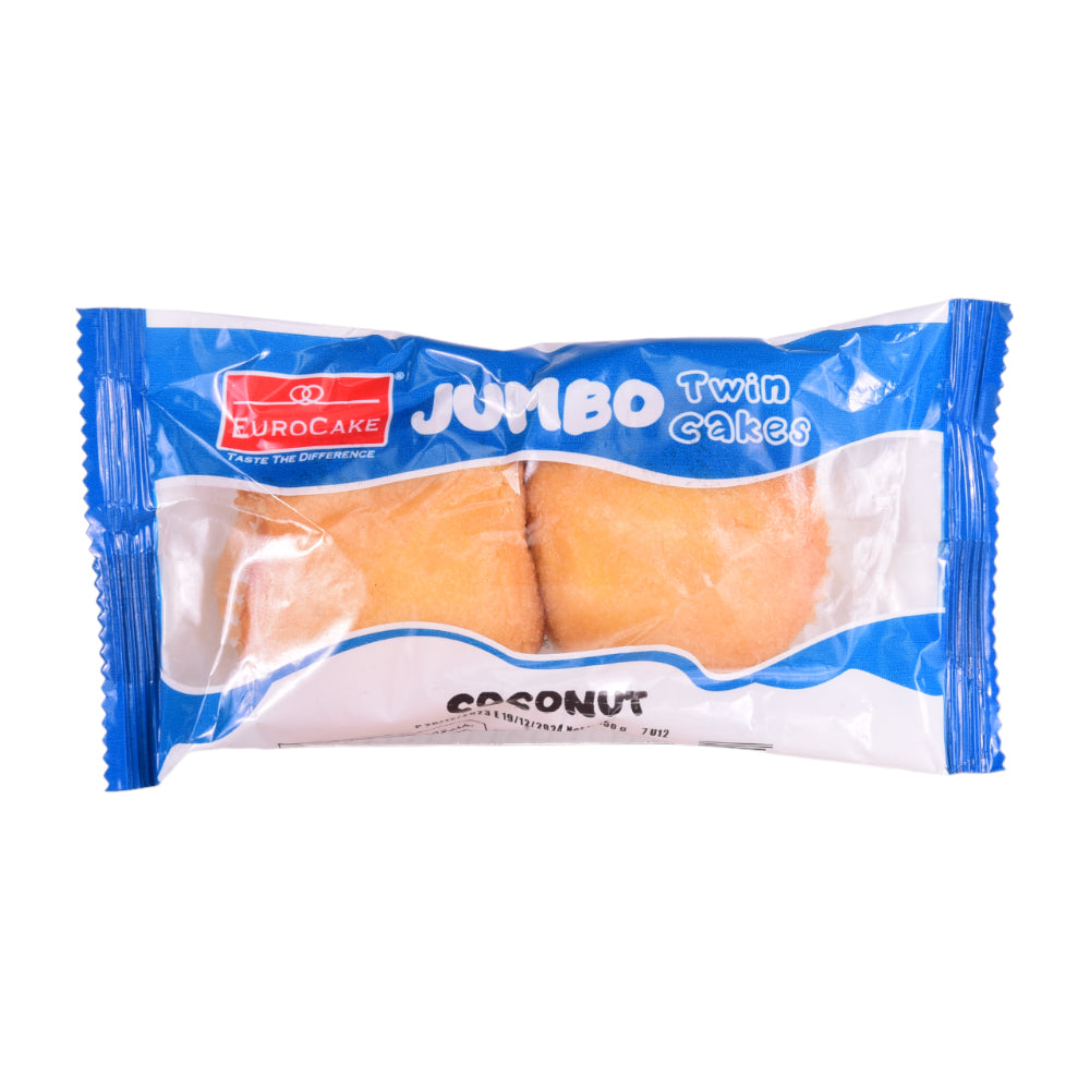 EUROCAKE JUMBO TWIN CAKES COCONUT 50 GM