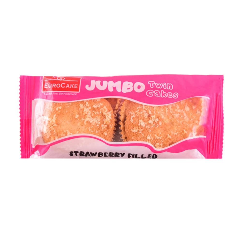 EUROCAKE JUMBO TWIN CAKES STRAWBERRY FILLED 50 GM