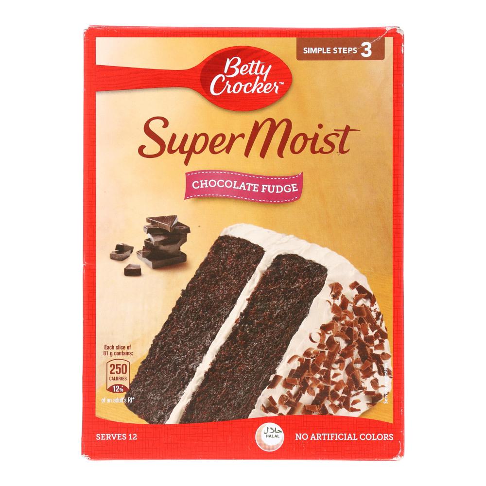 BETTY CROCKER CAKE MIX SUPER MOIST CHOCOLATE FUDGE 500 GM