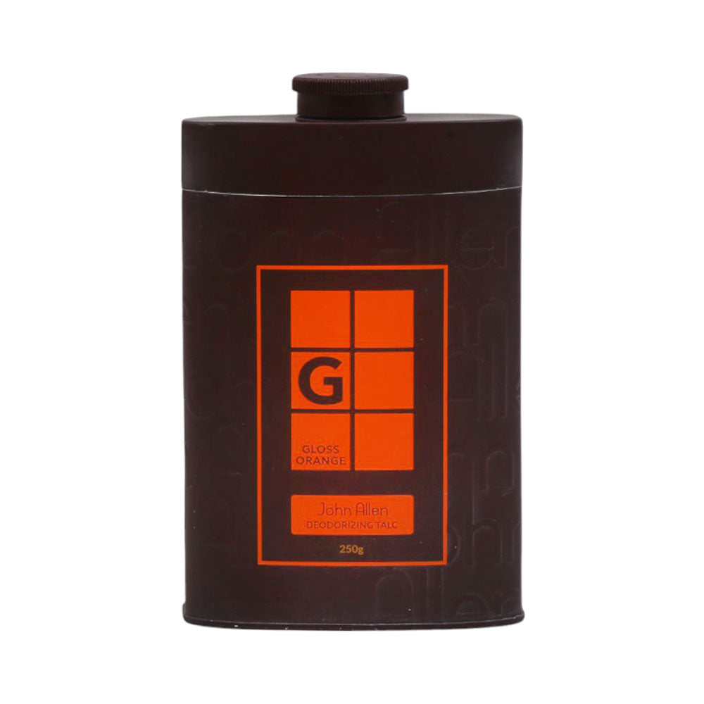 JOHN ALLEN TALCUM GLOSS ORANGE 250 GM